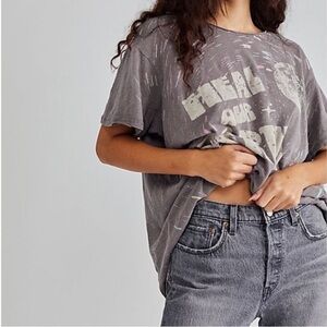 Free People x Magnolia Pearl Heal Our Earth Charcoal Graphic Tee